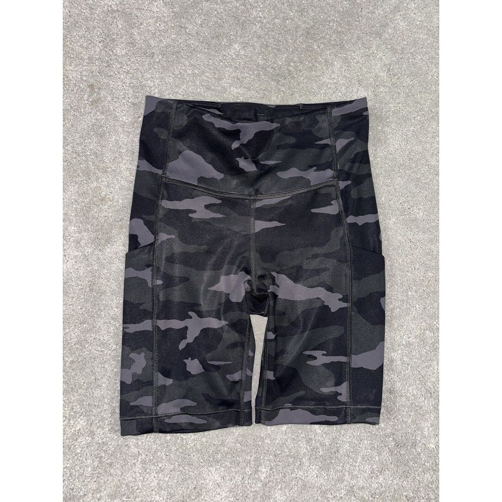 Athleta Ultimate Stash Pocket Black Camo Short 7 Inch Size XXS Pull On